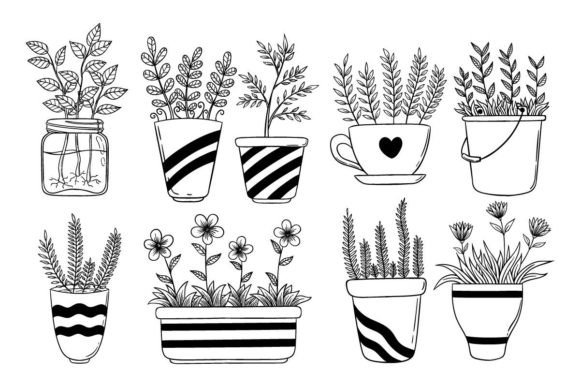 Download Collection of Spring Flower with Pot - Premium Bundle