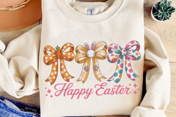 Download Coquette Bow Bunny PNG,Happy Easter PNG - Happy easter png Collection