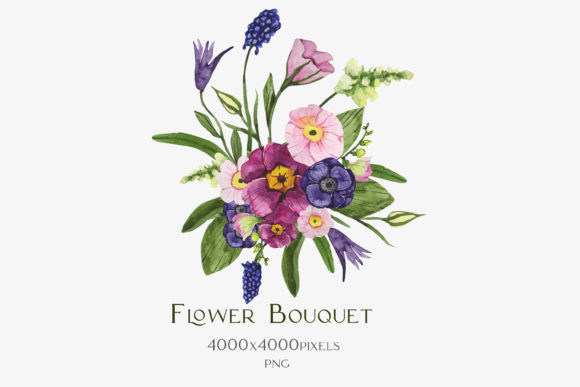 Download Watercolor Bouquet of Spring Flowers - Spring flower Collection