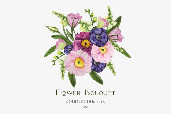 Download Watercolor Bouquet of Spring Flowers - Spring flower Collection