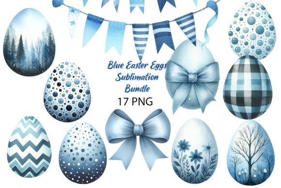 Download Blue Easter Eggs Sublimation Bundle - Premium Resources