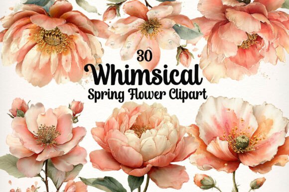 Download Whimsical Spring Flower Clipart - Spring flower Collection