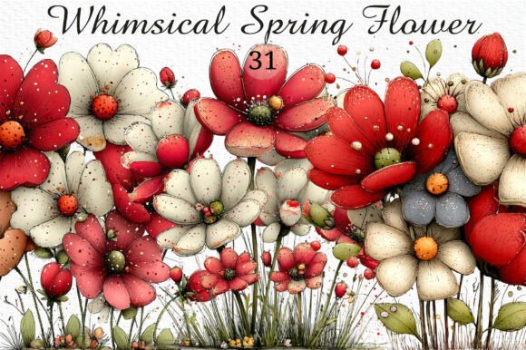 Download Whimsical Spring Flower Png Clipart - Spring flower Collection