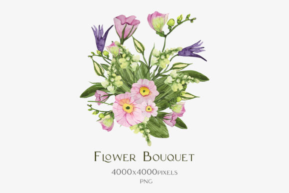 Download Watercolor Bouquet of Spring Flowers - Spring flower Collection