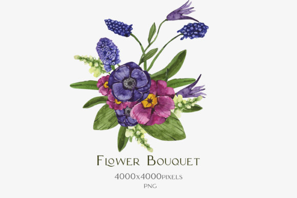Download Watercolor Bouquet of Spring Flowers - Spring flower Collection