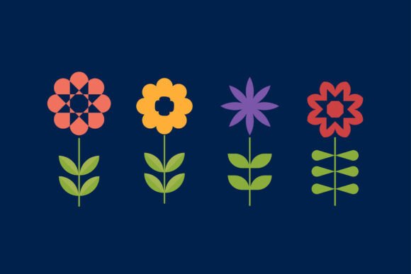 Download Colorful Spring Flowers Vector Art - Spring flower Collection