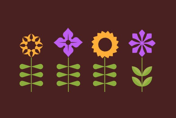 Download Colorful Spring Flowers Vector Design - Spring flower Collection