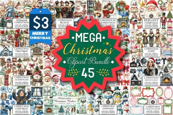 Download The Christmas Huge Clipart Bundle - Huge clipart bundle Collection