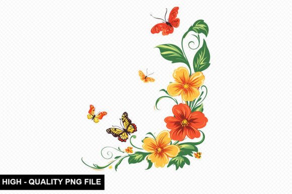 Download Spring Flower Border Clipart Design - Spring flower Collection